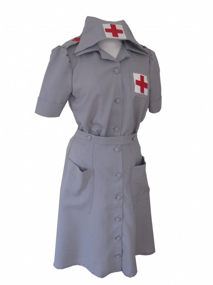 Ladies 1940s Wartime G I Nurse Costume Size 16 - 18 Image